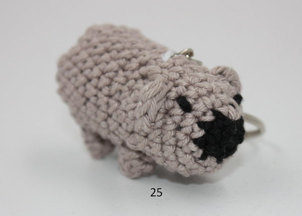 Schlüsselanhänger Häkelschweinchen 16-30
